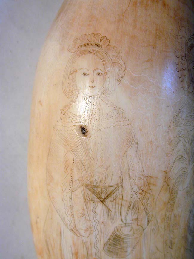 A Large 19th century Scrimshawed Whale's Tooth 8 3/8" Long Weighing 1 pound 15 1/2 ounces — image 4