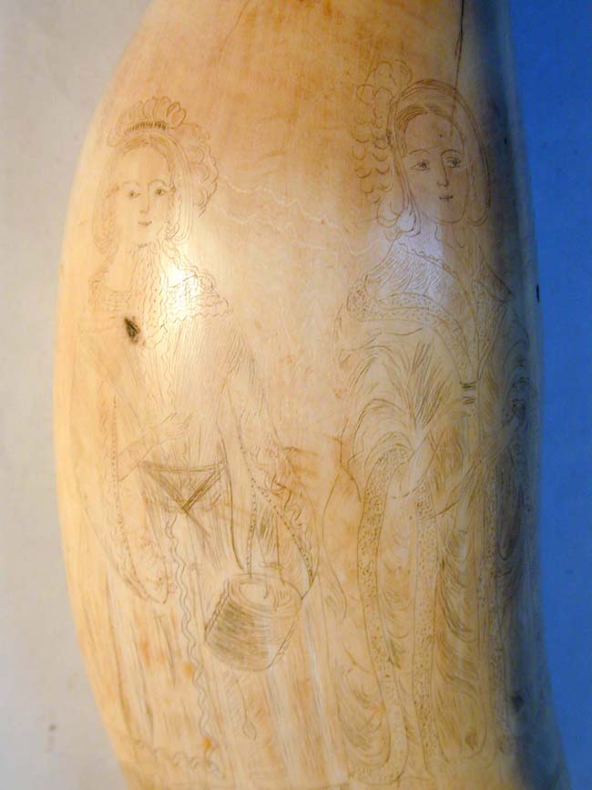 A Large 19th century Scrimshawed Whale's Tooth 8 3/8" Long Weighing 1 pound 15 1/2 ounces — image 2