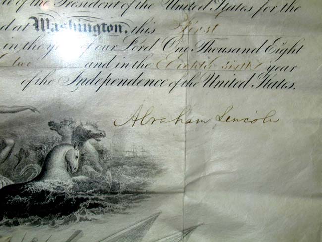 An ABRAHAM LINCOLN Signed Military Commission DATED APRIL 1, 1862 — image 2