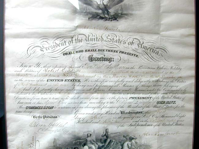 An ABRAHAM LINCOLN Signed Military Commission DATED APRIL 1, 1862 — image 3