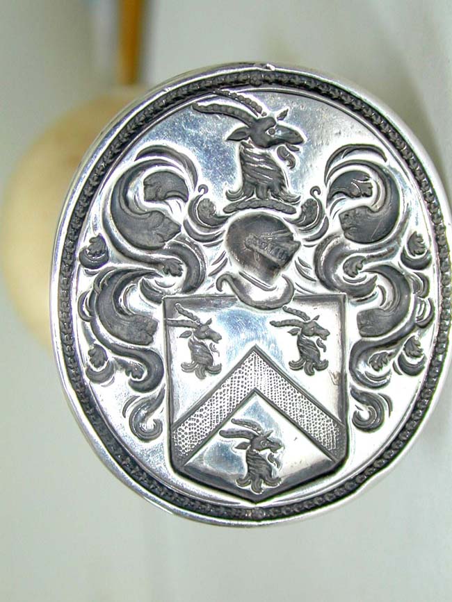 The Only Surviving late 16th/early 17th Century Ivory and Silver Seal of the Worshipful Company of Cordwainers, with possible tie to Capt. John Smith