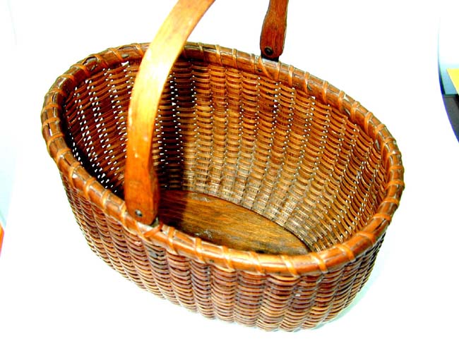 A Rare Oval Nantucket Basket by Ferdinand Sylvaro circa 1910.