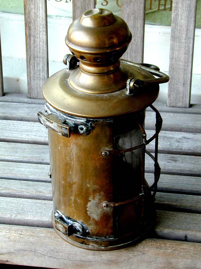 A late 19th Century American Ships Lamp with Mounting Bracket circa 1890 — image 2