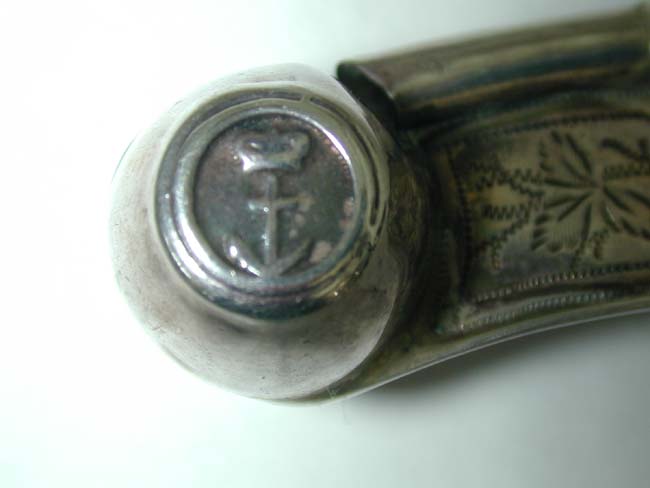 A Late 19th century Sterling Silver Royal Navy "BOSUN'S WHISTLE" — image 3