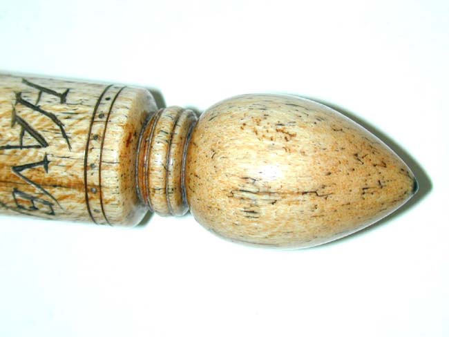 A 19th century Sailor Carved Whalebone Fid 7 1/4" Long Inscribed "Free Haven" — image 2