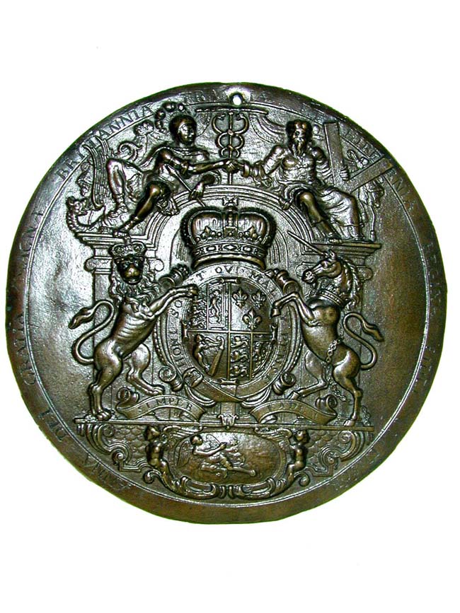 A Rare Pair of the Original Cast Bronze Royal Seals of Queen Anne of England Dated 1707. — image 7