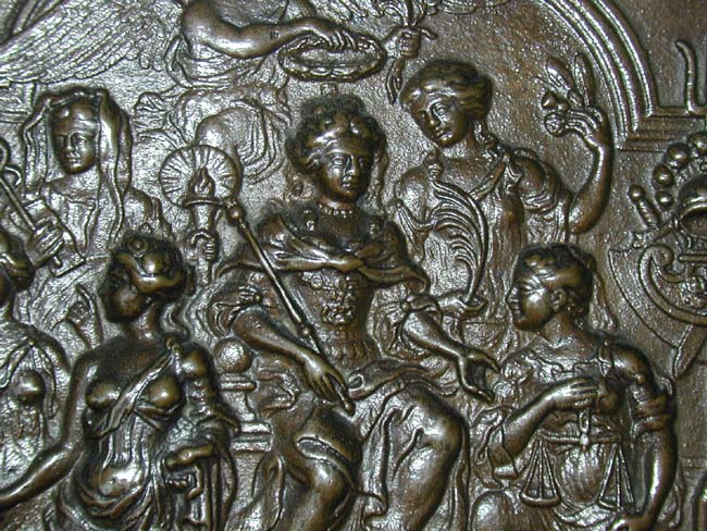 A Rare Pair of the Original Cast Bronze Royal Seals of Queen Anne of England Dated 1707. — image 3