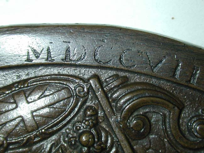 A Rare Pair of the Original Cast Bronze Royal Seals of Queen Anne of England Dated 1707. — image 4