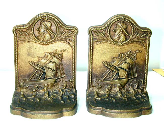 A Pair of Bradley & Hubbard 'Old Sailor" Bookends circa 1920