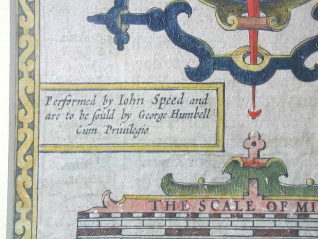 John Speed's County Map of Shropshyre, England circa 1612 — image 3