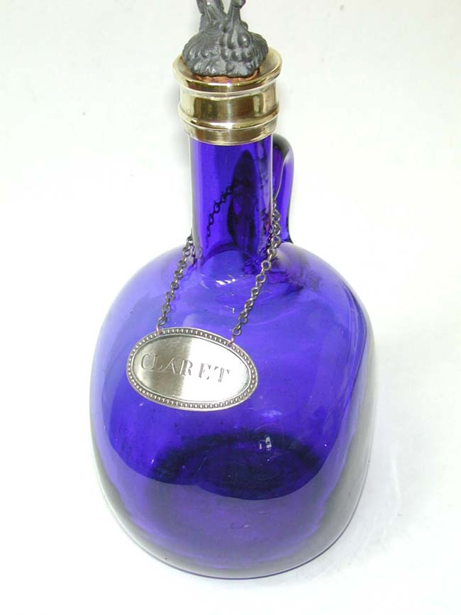 A 19th century Cobalt Blue Glass Decanter. — image 2