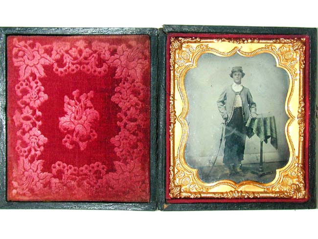 A Civil War Ambrotype Image of a Young Zouave circa 1863