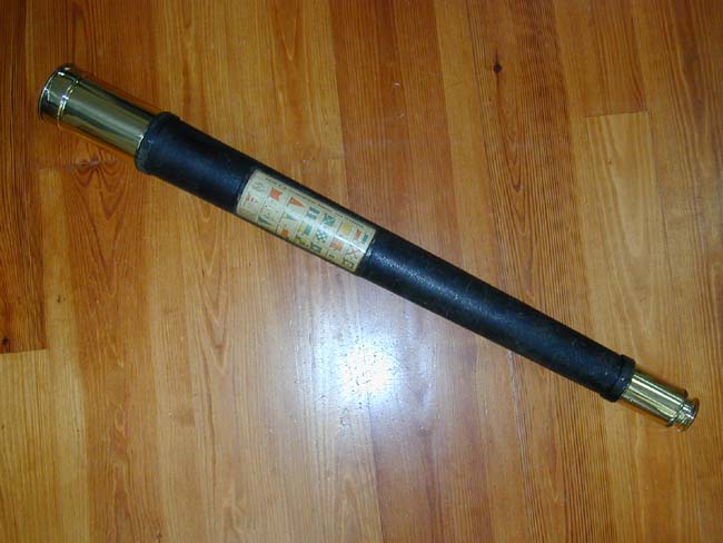 An Exceptionally Fine and Long French 19th century Tapered Mariner's Single Draw Telescope by Bardou circa 1860.