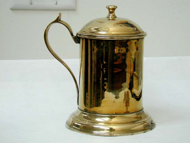 A Rare 18th century English Brass Tankard with Tin Lining Circa 1770