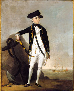 A fine and rare 18th century  portrait of an English Naval Commander, possibly a young Captain Horatio Nelson, circa 1779-1785, attributed to Francis Wheatley (1747-1801)