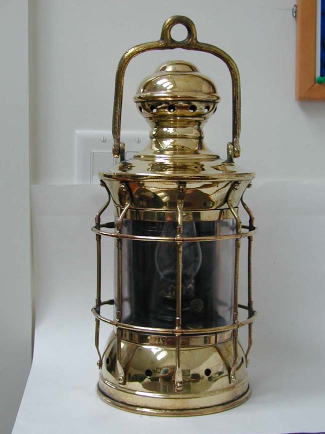 An Exceptionally Fine Late 19th century Ships Bulkhead Lamp