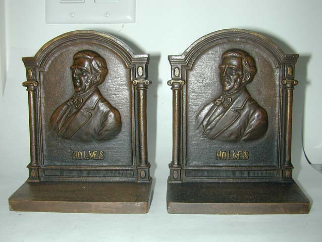 A Pair of Oliver Wendell Holmes Bookends Circa 1920