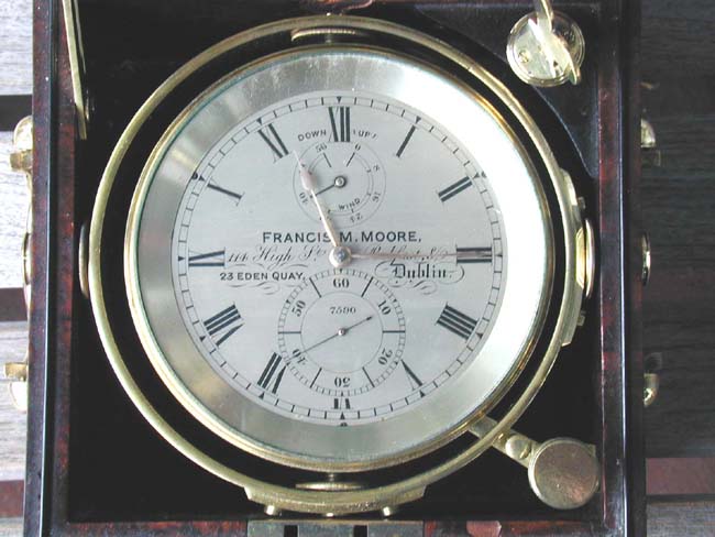 A RARE IRISH Marine 56 Hour Chronometer by Francis M. Moore, Belfast & Dublin, Circa 1880