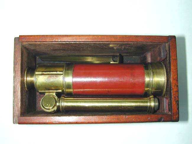 A Good English Library Telescope with Original Fitted Storage Box by John P. Cutts, London, 1822-1841