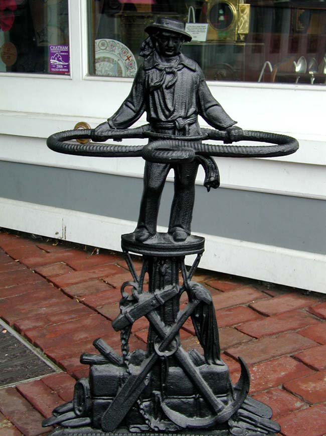 An Early 20th century Black Painted Cast Iron 'Sailor' Umbrella Stand — image 2