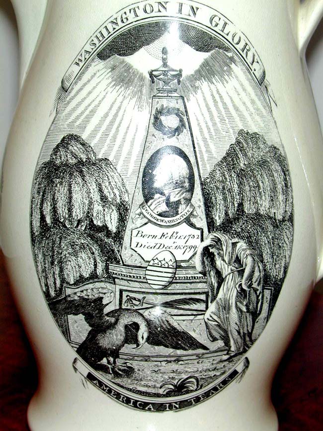 An English Liverpool Black Transfer Pitcher of American Historical Importance circa 1800 — image 5