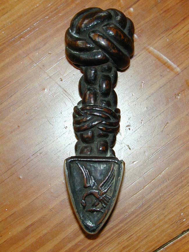 An Elaborately Carved 19th century Wooden Seam Rubber — image 3