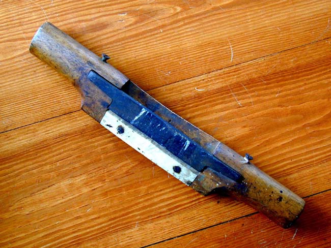 A 19th century Ship's Carpenters' Maple and Whalebone Spoke Shave