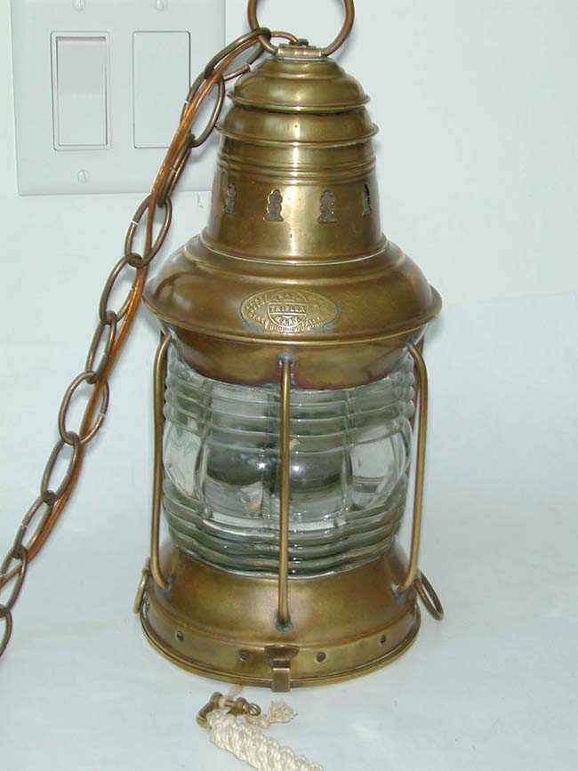 A Ships Anchor Lamp, Now Electrified,  by Triplex circa 1910