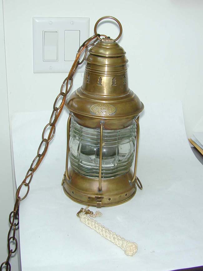 A Ships Anchor Lamp, Now Electrified,  by Triplex circa 1910 — image 3