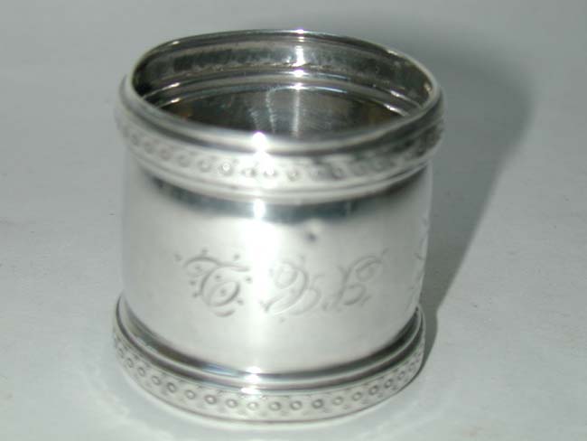 An American Sterling Silver Napkin Ring circa 1900