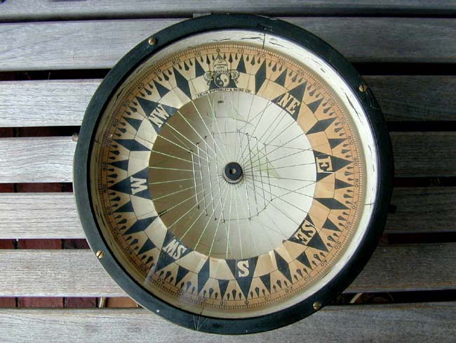 A circa 1880-1900 Ships Compass by "Kelvin Bottomley and Baird"