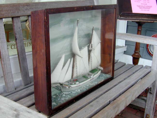 A Sailor-Made Lake Michigan Schooner Model depicting the ship "PETREL" owned by Capt. Lester Nelson circa 1945 — image 3