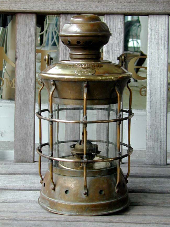 An Early 20th century Ships Anchor Lamp made for "His Majesty's Admiralty Service"