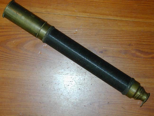 A Single Draw Mariner's Telescope with Baleen Wrapped Barrel circa 1820.