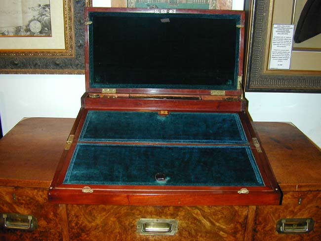 A Fine English Regency Period Brass Bound Campaign Style Mahogany Writing Slope circa 1820 — image 4