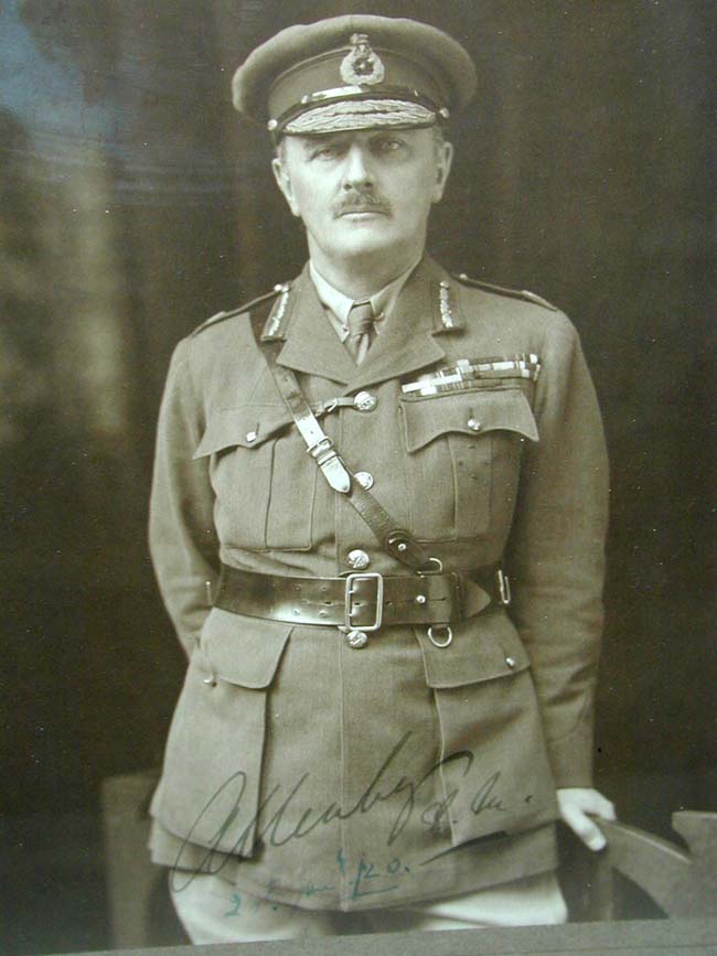 An Autographed Photo of Field Marshall Edmund Allenby, who won Palestine and Syria from the Turks in World War I.