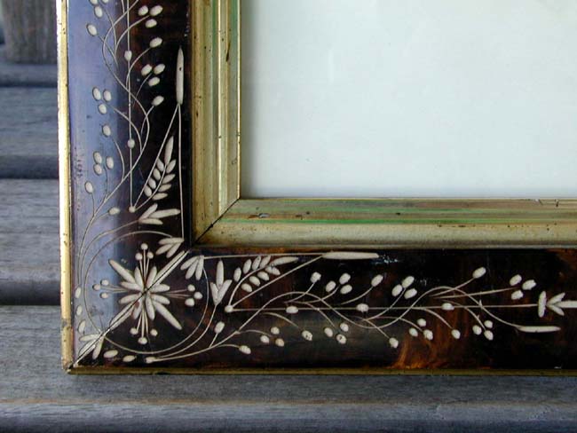A Hand colored Lithograph of the French Liner "La Champagne" in a beautiful "Eastlake" style frame — image 3