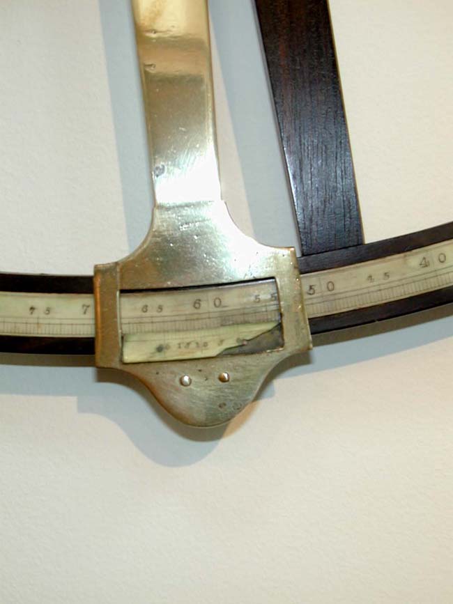 An Ebony and Brass Quadrant with Ivory scales made by William Clarke of London and dated 1807 — image 3