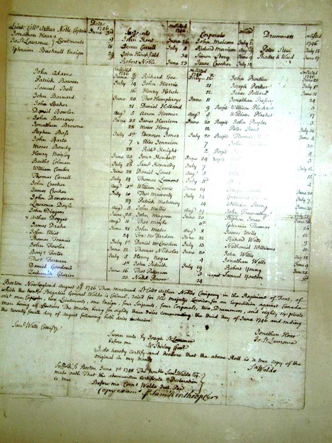 A RARE Boston Colonial 'Muster' List dated June 1, 1748 for an Expedition against Canada — image 3