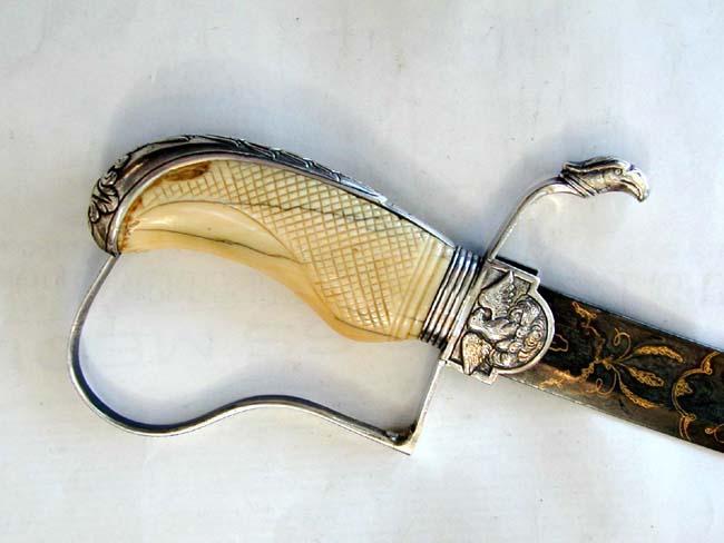 A Fine American Silver-Hilted Mounted Officer's Saber circa 1810-1815