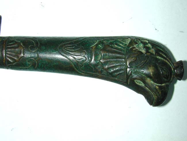 A Revolutionary War period composite knife with brass grip and Eagle head pommel — image 2