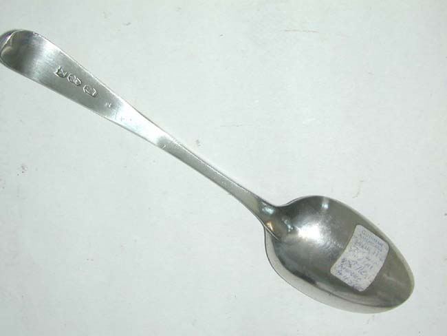 An historic Irish Silver Tablespoon dating to 1770 belonging to Capt. Colin Lindsay of the 55th Regiment of Foot that served in America during the Revolutionary War. — image 4