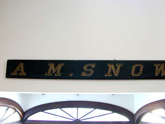 A 19th century American Ship's Carved and Painted Name Board for the ship "A. M. SNOW" circa 1860 — image 4