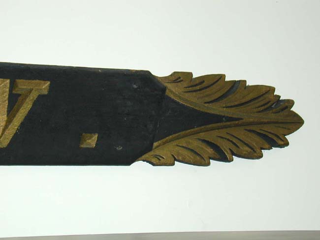 A 19th century American Ship's Carved and Painted Name Board for the ship "A. M. SNOW" circa 1860 — image 2