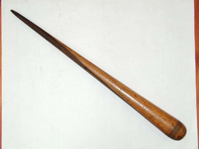 A Large Sailor-Made Lignum vitae Fid stamped "C. Budding" circa 1850