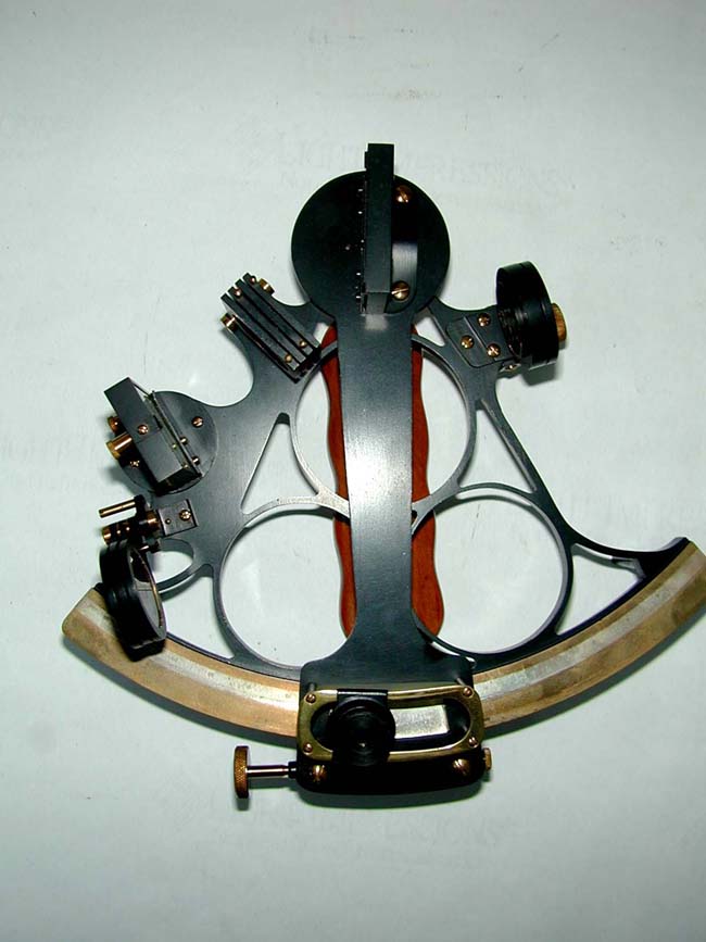A Fine Cased Mariner's Sextant Signed "H. Hughes, London," circa 1920.