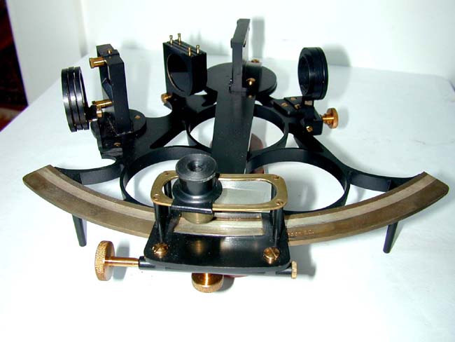 A Fine Cased Mariner's Sextant Signed "H. Hughes, London," circa 1920. — image 5
