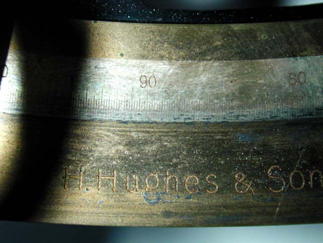 A Fine Cased Mariner's Sextant Signed "H. Hughes, London," circa 1920. — image 7