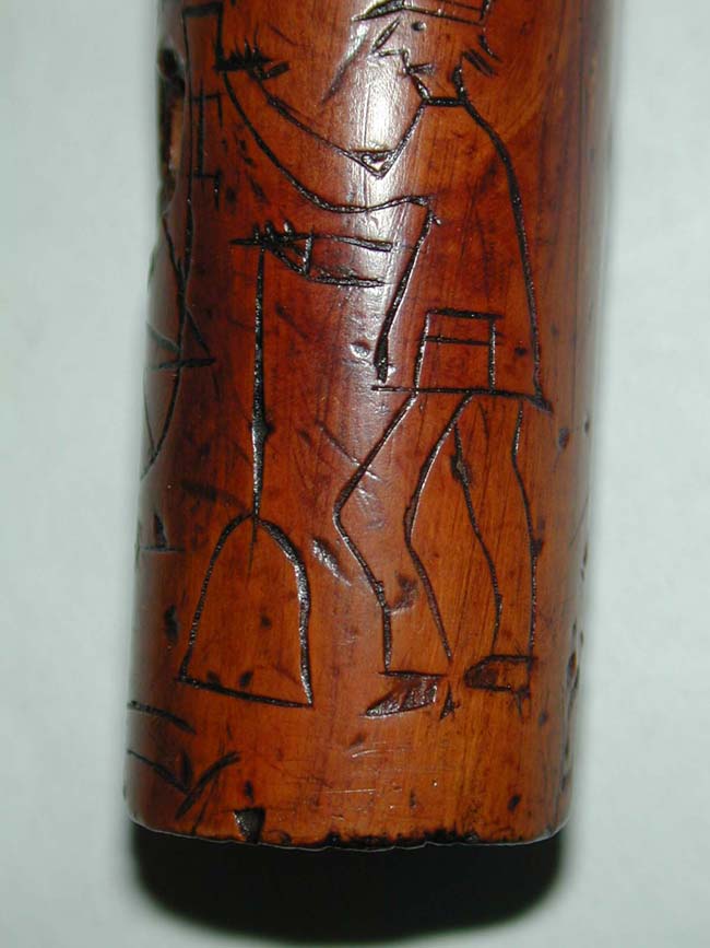 The top half of a wonderfully carved Civil War Era Cane circa 1865-1879 — image 5