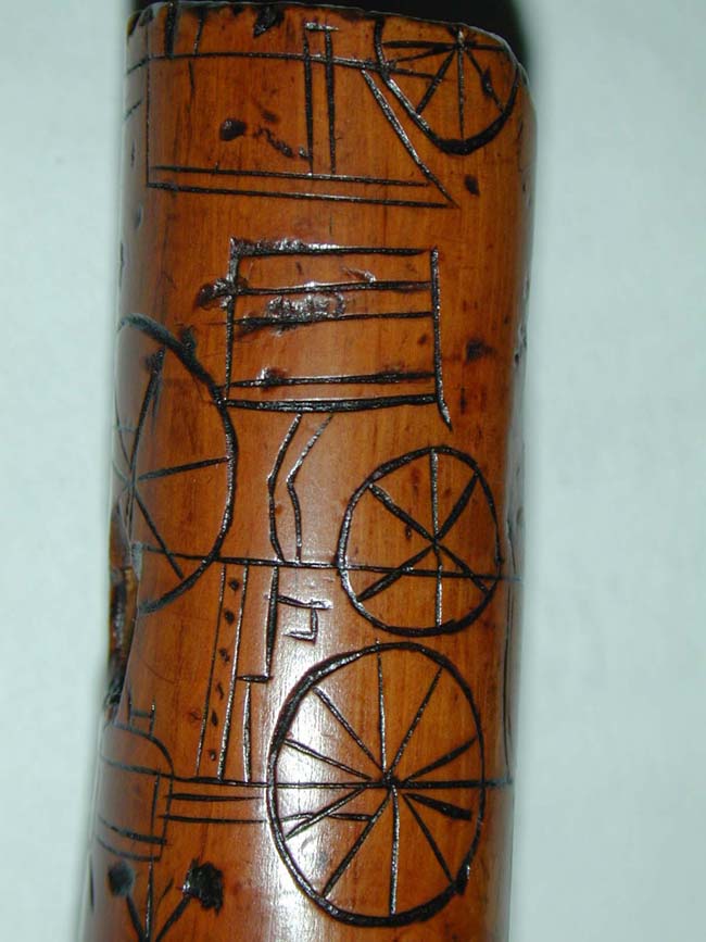 The top half of a wonderfully carved Civil War Era Cane circa 1865-1879 — image 6